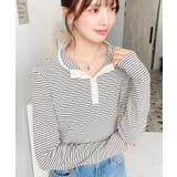 ヘンリーネックボーダーフーディー | moment+ | 詳細画像3