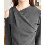 レイヤードライクワンショルニットソープルオーバー | moment+ | 詳細画像18 