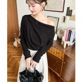 オフショルドレープニットソープルオーバー | moment+ | 詳細画像10 