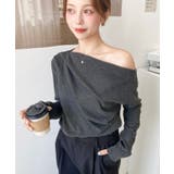 オフショルドレープニットソープルオーバー | moment+ | 詳細画像14 