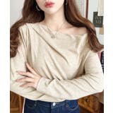 オフショルドレープニットソープルオーバー | moment+ | 詳細画像18 