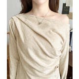 オフショルドレープニットソープルオーバー | moment+ | 詳細画像23 