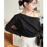 オフショルドレープニットソープルオーバー | moment+ | 詳細画像8 