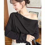 オフショルドレープニットソープルオーバー | moment+ | 詳細画像9 