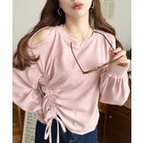 ピンク | ショルダースリットドロストニットソープルオーバー | moment+