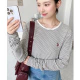 U.S.POLO ASSNワンポイント刺繍袖くしゅくしゅボーダーロンT | moment+ | 詳細画像15