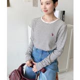 U.S.POLO ASSNワンポイント刺繍袖くしゅくしゅボーダーロンT | moment+ | 詳細画像16