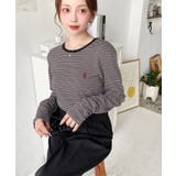 U.S.POLO ASSNワンポイント刺繍袖くしゅくしゅボーダーロンT | moment+ | 詳細画像22