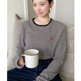 U.S.POLO ASSNワンポイント刺繍袖くしゅくしゅボーダーロンT | moment+ | 詳細画像29