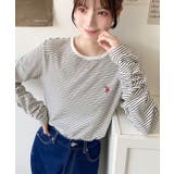 U.S.POLO ASSNワンポイント刺繍袖くしゅくしゅボーダーロンT | moment+ | 詳細画像4