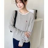 U.S.POLO ASSNワンポイント刺繍袖くしゅくしゅボーダーロンT | moment+ | 詳細画像7