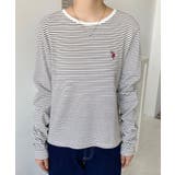 U.S.POLO ASSNワンポイント刺繍袖くしゅくしゅボーダーロンT | moment+ | 詳細画像8