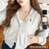 U.S.POLO ASSNワンポイント刺繍ダブルジップショートパーカー | moment+ | 詳細画像1 