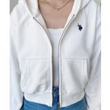 U.S.POLO ASSNワンポイント刺繍ダブルジップショートパーカー | moment+ | 詳細画像12 