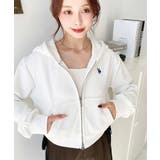 U.S.POLO ASSNワンポイント刺繍ダブルジップショートパーカー | moment+ | 詳細画像16 