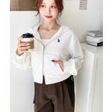 U.S.POLO ASSNワンポイント刺繍ダブルジップショートパーカー | moment+ | 詳細画像19 