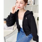 U.S.POLO ASSNワンポイント刺繍ダブルジップショートパーカー | moment+ | 詳細画像29 