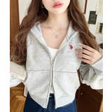 U.S.POLO ASSNワンポイント刺繍ダブルジップショートパーカー | moment+ | 詳細画像30 