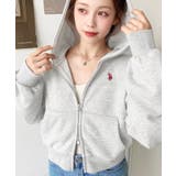 U.S.POLO ASSNワンポイント刺繍ダブルジップショートパーカー | moment+ | 詳細画像36 