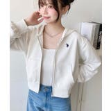 U.S.POLO ASSNワンポイント刺繍ダブルジップショートパーカー | moment+ | 詳細画像6 