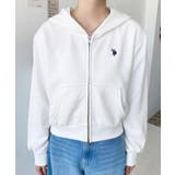 U.S.POLO ASSNワンポイント刺繍ダブルジップショートパーカー | moment+ | 詳細画像7 