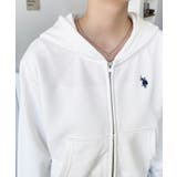 U.S.POLO ASSNワンポイント刺繍ダブルジップショートパーカー | moment+ | 詳細画像8 