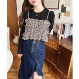 レオパード柄ビスチェセット長袖リブカットソートップス | moment+ | 詳細画像16 