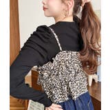 レオパード柄ビスチェセット長袖リブカットソートップス | moment+ | 詳細画像17 