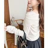 アシメカラードロスト長袖リブカットソートップス | moment+ | 詳細画像6 