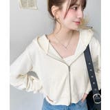 ダブルジップショートパーカー | moment+ | 詳細画像2 