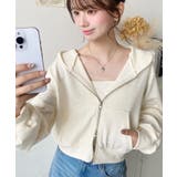 ダブルジップショートパーカー | moment+ | 詳細画像3 