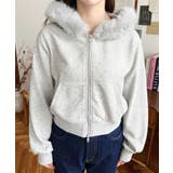 ファーフードダブルジップショートパーカー | moment+ | 詳細画像16 