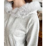 ファーフードダブルジップショートパーカー | moment+ | 詳細画像17 