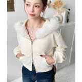 ファーフードダブルジップショートパーカー | moment+ | 詳細画像5 