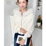 ファーフードダブルジップショートパーカー | moment+ | 詳細画像6 