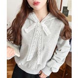 レースリボンショートフーディー | moment+ | 詳細画像12 