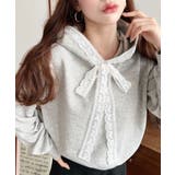 レースリボンショートフーディー | moment+ | 詳細画像13 