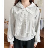 レースリボンショートフーディー | moment+ | 詳細画像17 