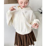 レースリボンショートフーディー | moment+ | 詳細画像5 