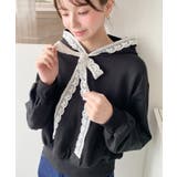 レースリボンショートフーディー | moment+ | 詳細画像7 