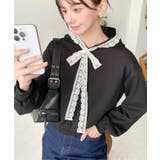 レースリボンショートフーディー | moment+ | 詳細画像8 