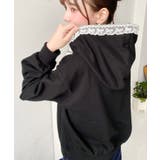 レースリボンショートフーディー | moment+ | 詳細画像9 