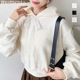 レースリボンショートフーディー | moment+ | 詳細画像1 