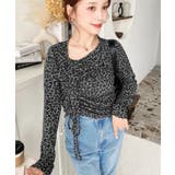 レオパードプリントアシンメトリードロストトップス | moment+ | 詳細画像3 