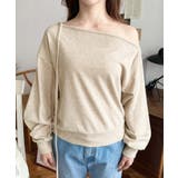 ストラップチョーカーネックリボンアシメワンショルダーニットプルオーバー | moment+ | 詳細画像13 