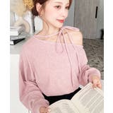 ストラップチョーカーネックリボンアシメワンショルダーニットプルオーバー | moment+ | 詳細画像19 