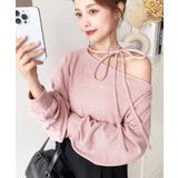 ストラップチョーカーネックリボンアシメワンショルダーニットプルオーバー | moment+ | 詳細画像20 