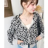 ダブルジップレオパードショートパーカー | moment+ | 詳細画像11 