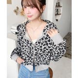 ダブルジップレオパードショートパーカー | moment+ | 詳細画像13 