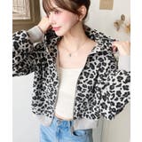 ダブルジップレオパードショートパーカー | moment+ | 詳細画像15 